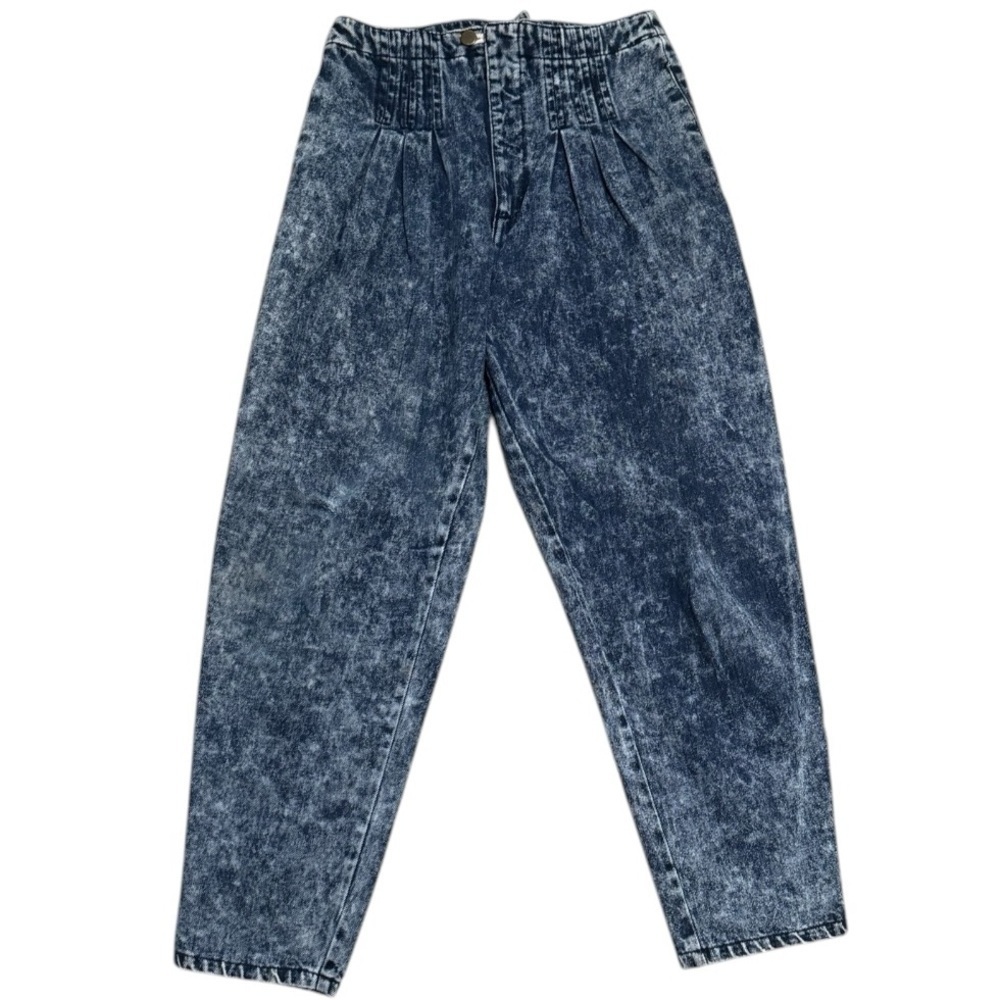 JEAN ST. TROPEZ Acid Wash Mom Jeans High Rise Tapered M 8 Vintage Denim 80’s Y2K